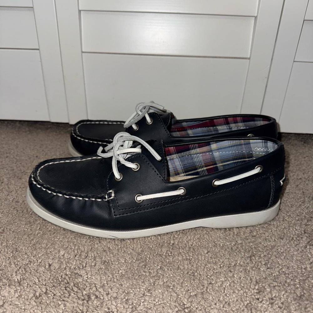 Men's Navy Blue Boat Shoes